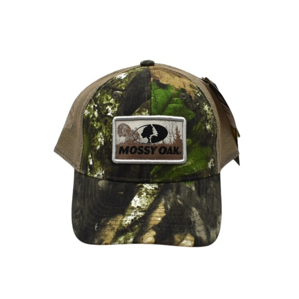 Mossy Oak Obsession Camo Khaki Mesh Snapback Hunting Trucker Hat Cap OSFM NEW